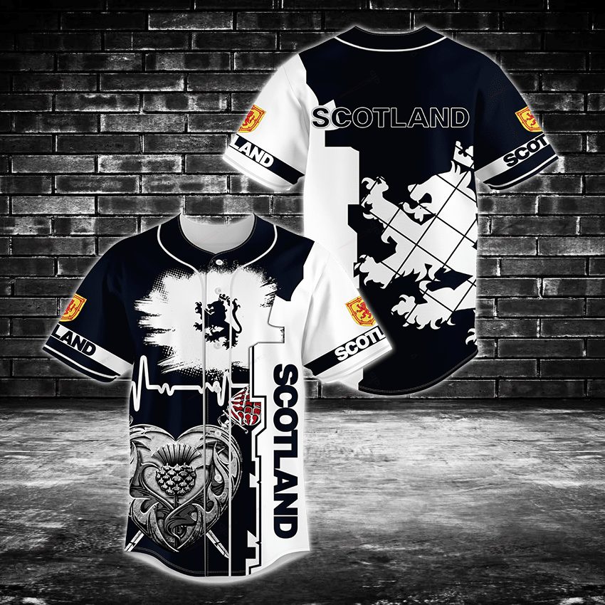 Stylish Scotland Baseball Jersey - Unique Design, Perfect Gift For Fans!