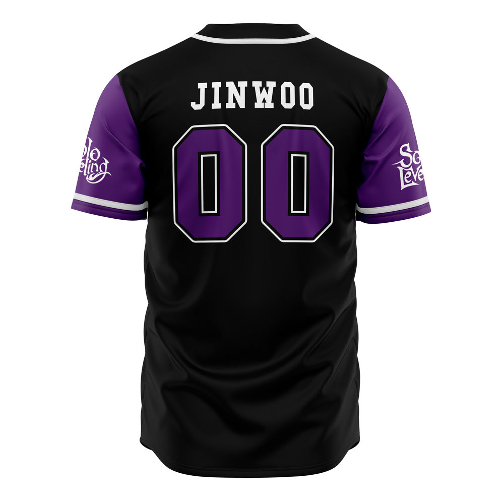 Shadow Monarchs Baseball Jersey - Stylish Black &amp; Purple Anime-Inspired Design - Perfect For Fans &amp; Collectors!
