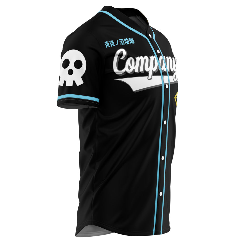 Fireforce Company 8 Tokyo Baseball Jersey - Anime-Inspired Black Shirt For Fans