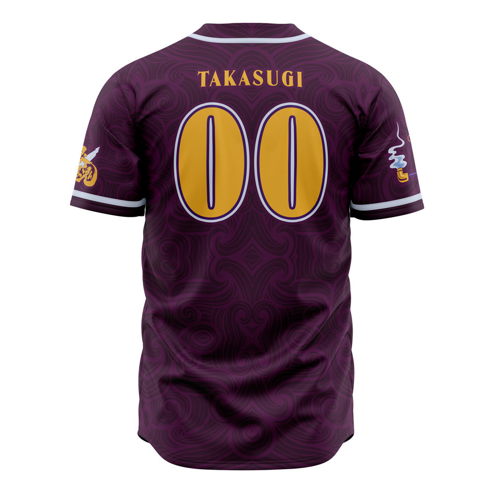 Stylish Shinsuke Anime Baseball Jersey - Purple &amp; Gold Design For Fans