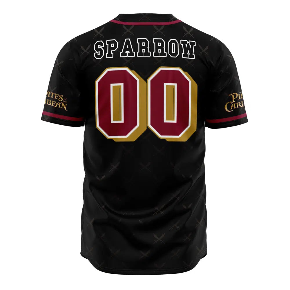 Pirate Themed Baseball Jersey – Bold Black Design, Perfect For Fans &amp; Cosplay