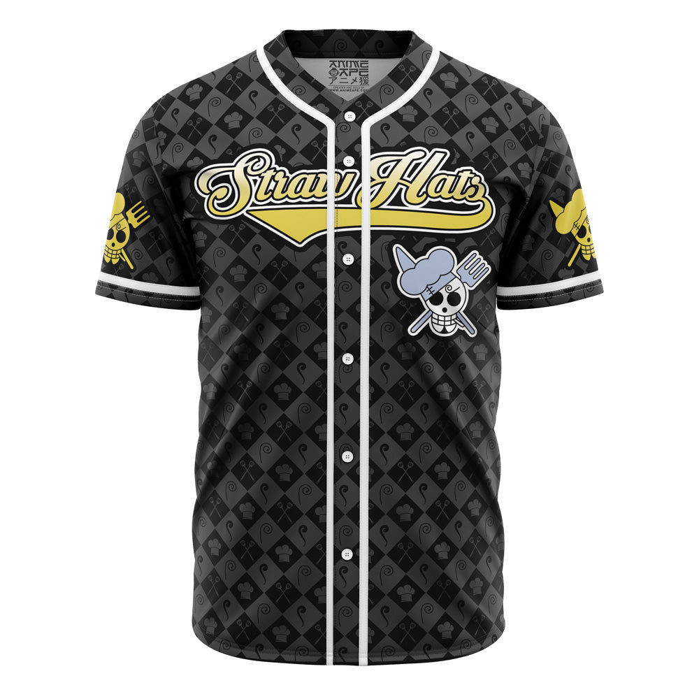 Anime Pirate Baseball Jersey – Unique Skull Design, Black &amp; Yellow – Perfect For Fans!