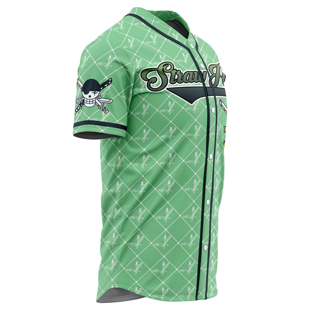 Stylish Green Anime Baseball Jersey - Lightweight, Breathable Sportswear For Fans