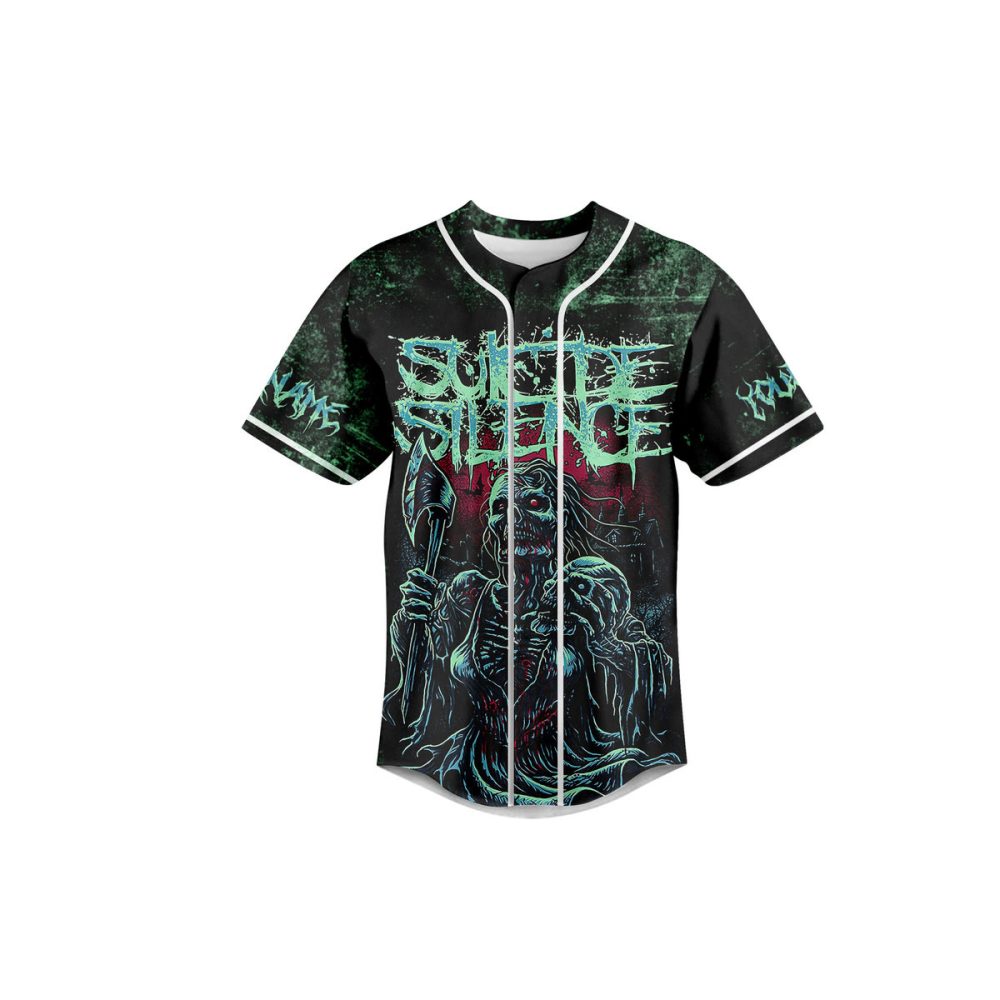 Suicide Silence Graphic Baseball Jersey - Unique Gothic Style For Metal Fans