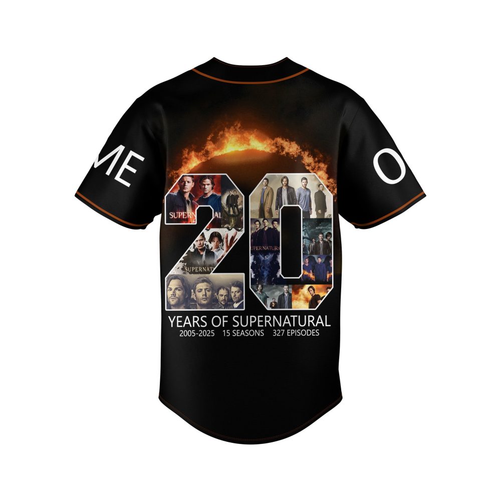 Supernatural Tribute Baseball Jersey - Limited Edition 2005-2025 Souvenir Shirt