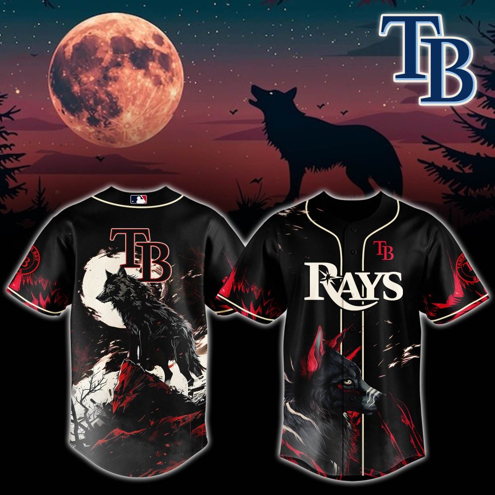 Tampa Bay Wolves Baseball Jersey - Unique Full Moon Design, Perfect For Fans!