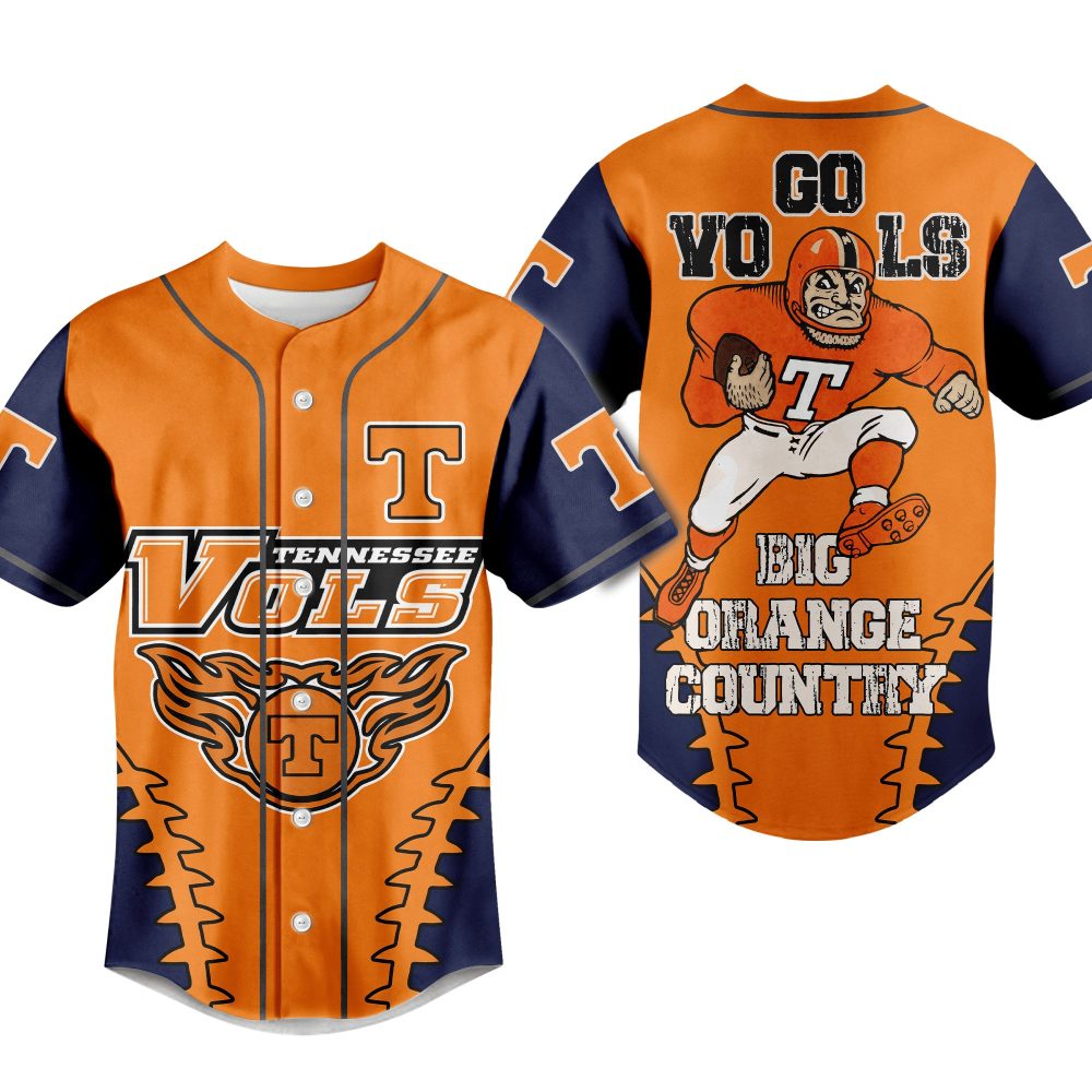 Support Your Team In Style: Tennessee Vols Big Orange Country Baseball Jersey