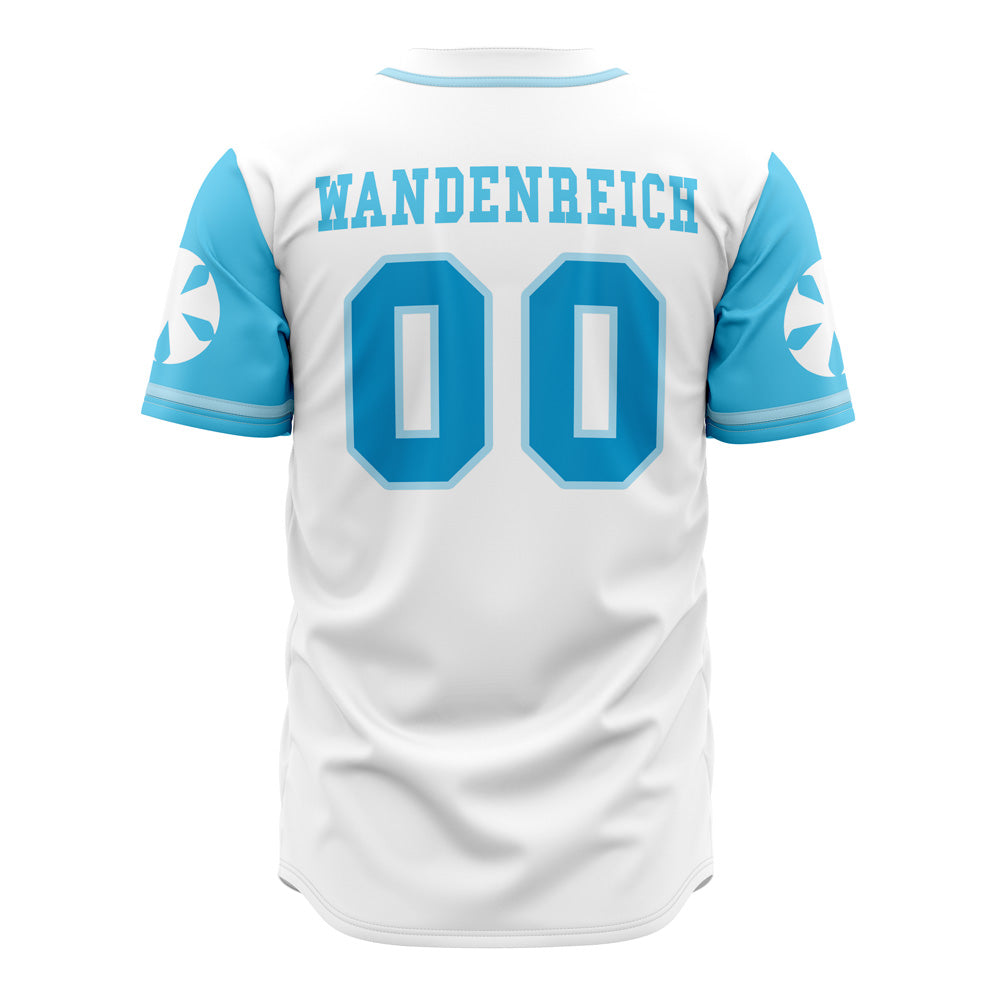 Stylish Quincy Baseball Jersey - White &amp; Blue , Perfect Gift For Anime Fans