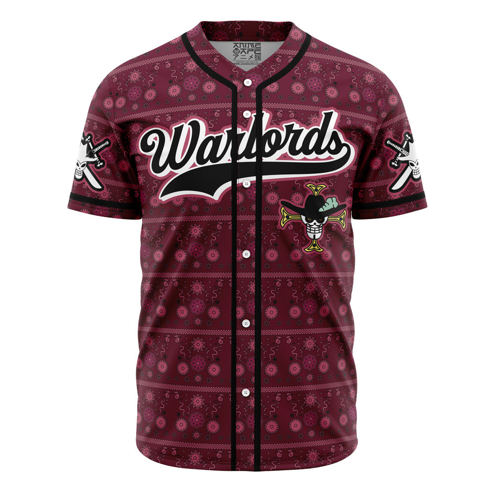 Stylish Warlords Baseball Jersey - Burgundy Pirate Design, Perfect Gift For Anime Fans