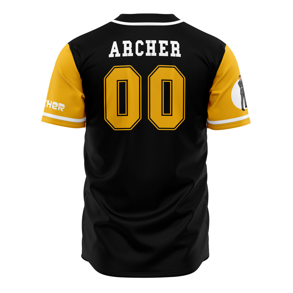 Stylish Black &amp; Yellow Baseball Jersey With Ocelot Design – Perfect For Sports &amp; Casual Wear