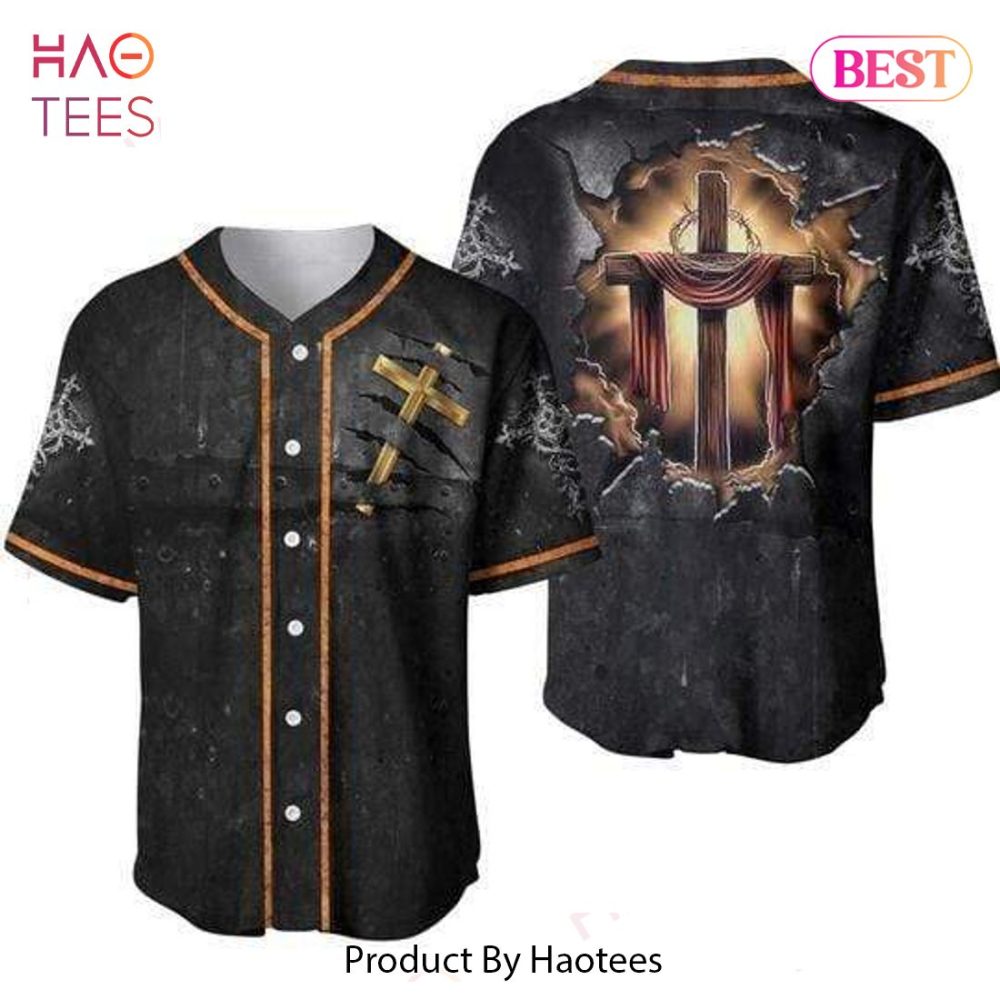 Men'S Cross Baseball Jersey – Stylish Christian Faith Apparel By Haotees