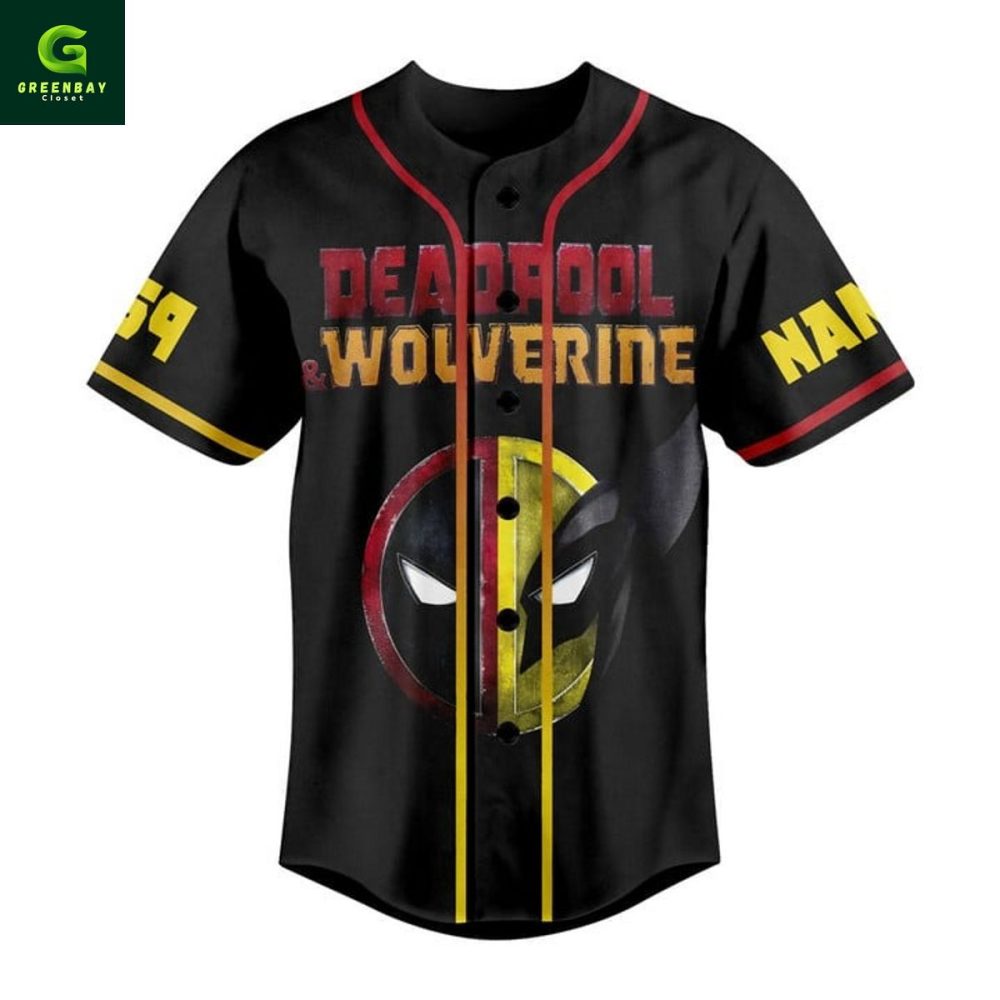Deadpool &amp; Wolverine Baseball Jersey - Cool Superhero Design For Fans - Unisex &amp; Breathable Shirt