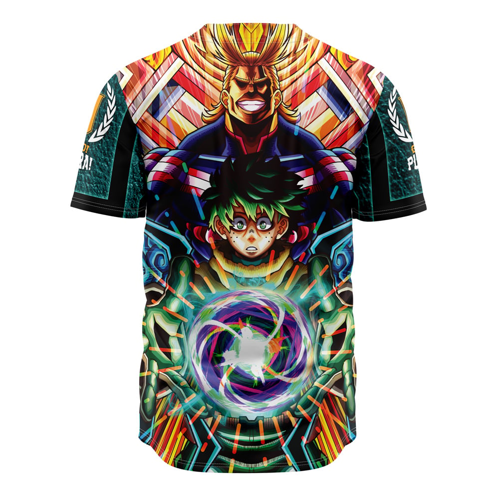 Trippy Deku X All Might My Hero Academia Baseball Jersey Without Piping