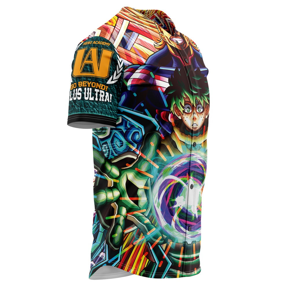 Trippy Deku X All Might My Hero Academia Baseball Jersey Without Piping