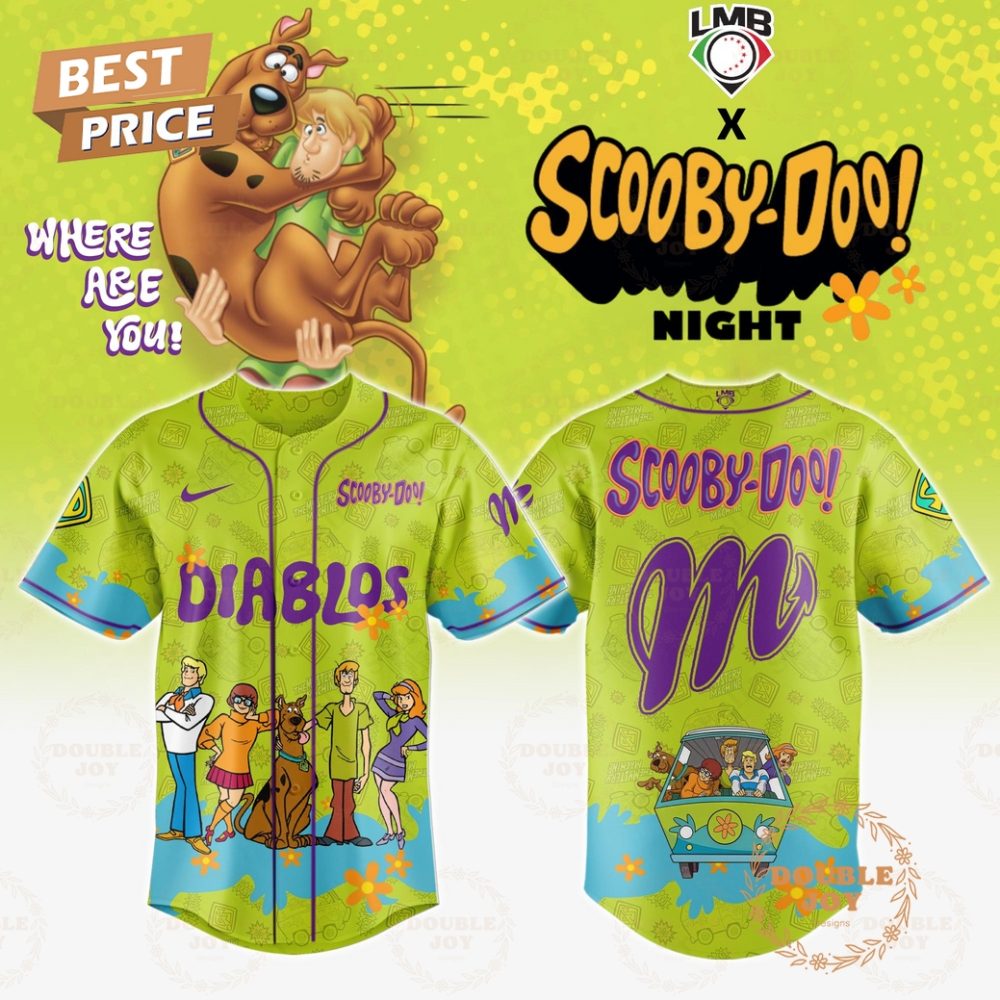 Diablos Rojos Del México Where Are You! Scooby-Doo! Night 2025 Limited Edition Baseball Jersey