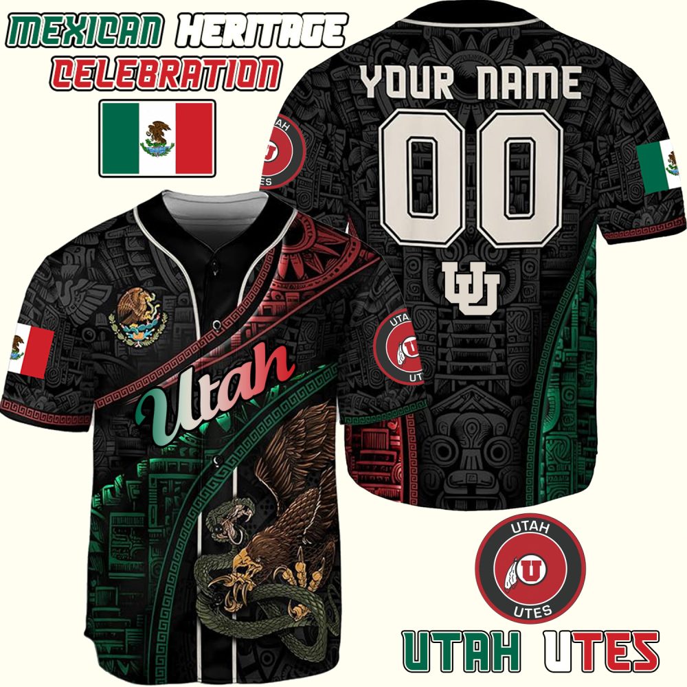 Utah Utes College Football X Mexican Heritage Celebration Special Edition 2025 - 3D Baseball Jersey