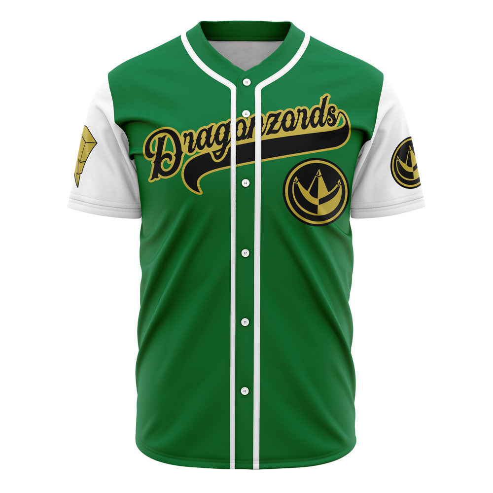 Green Dragonzords Baseball Jersey - Premium Quality, Bold Design, Perfect For Fans &amp; Collectors