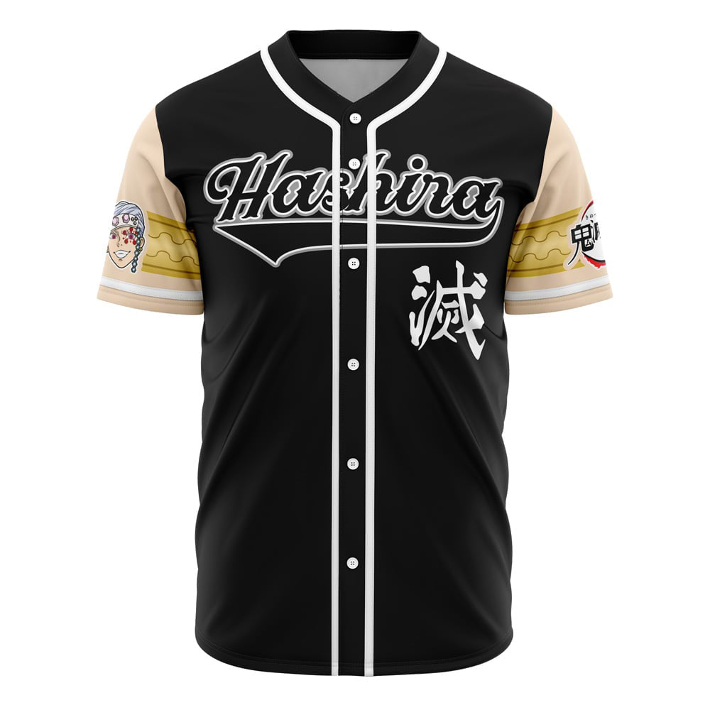 Stylish Black &amp; Beige Baseball Jersey With Unique Graphics - Perfect For Sports &amp; Casual Wear