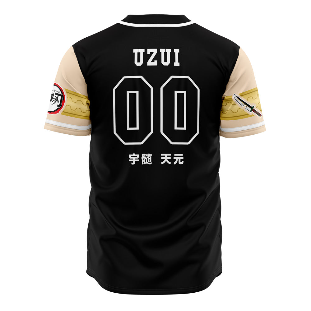 Stylish Black &amp; Beige Baseball Jersey With Unique Graphics - Perfect For Sports &amp; Casual Wear