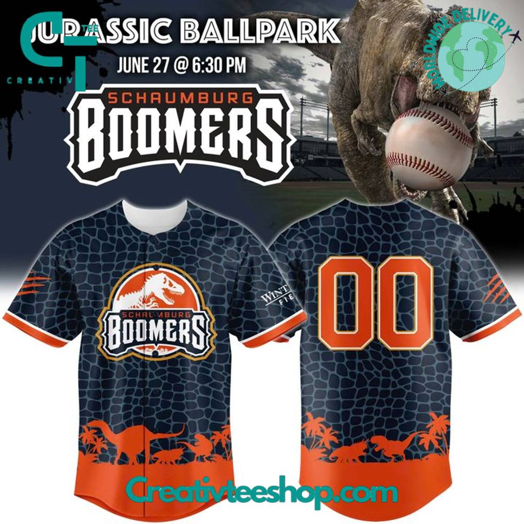 Schaumburg Boomers X Jurassic Ballpark 2025 Special Baseball Jersey