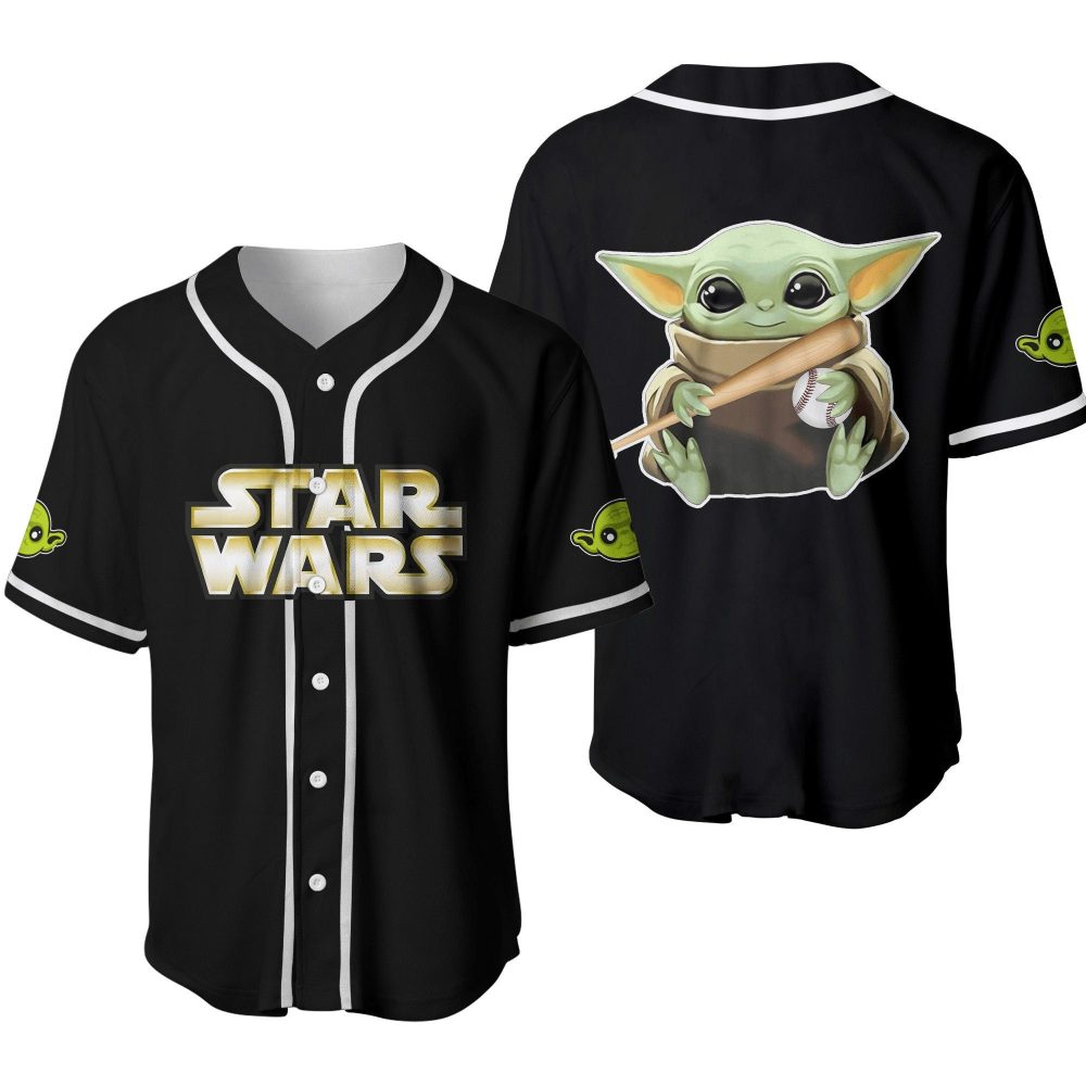 Star Wars Baseball Jersey - Cute Baby Alien Design - Unisex Sports Tee