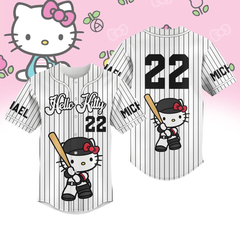 Hello Kitty Baseball Jersey - Cute &amp; Stylish Fan Apparel For Sports Lovers