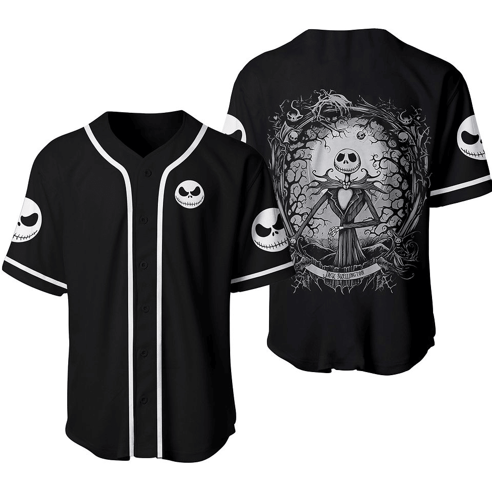 Unisex Gothic Skeleton Baseball Jersey - Spooky Halloween Shirt For Fans