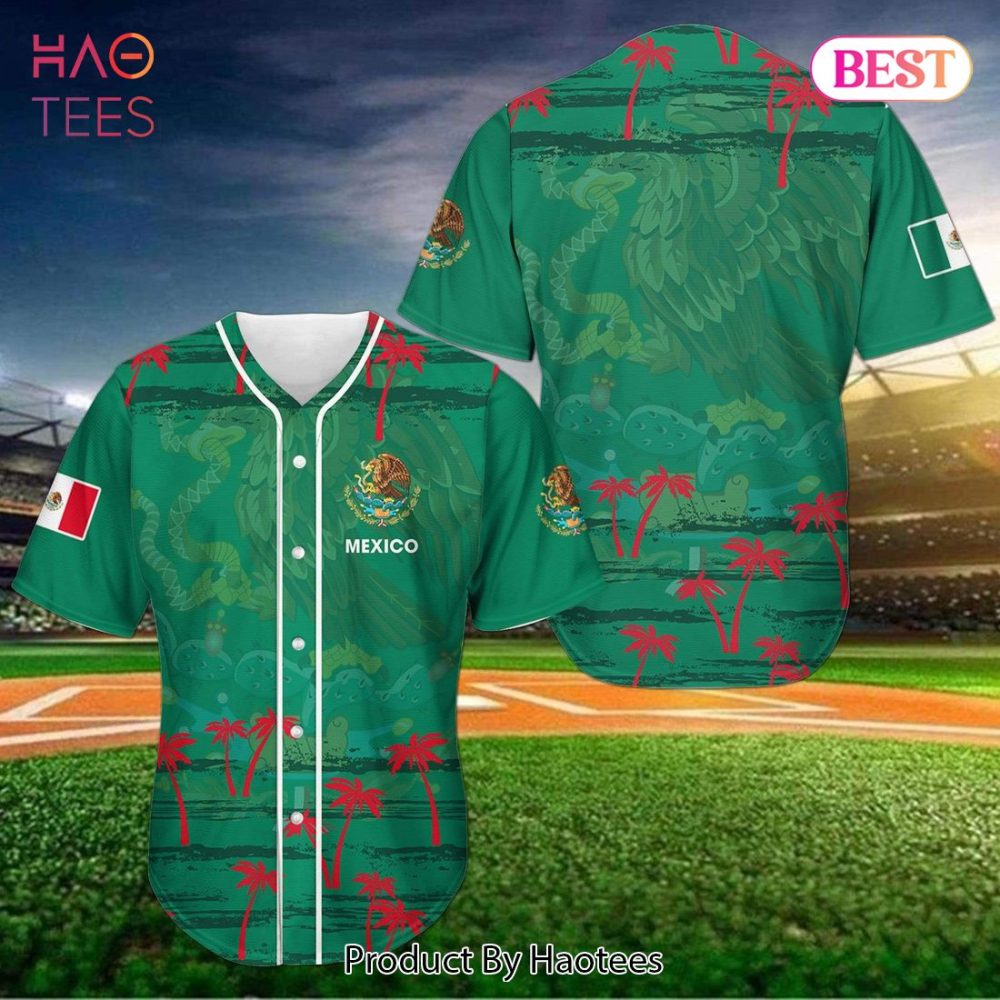 Vibrant Mexican Flag Baseball Jersey - Perfect For Fans &amp; Collectors!
