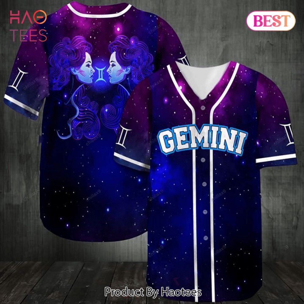 Stylish Gemini Galaxy Baseball Jersey - Zodiac Star Sign Fashion Tee Gift