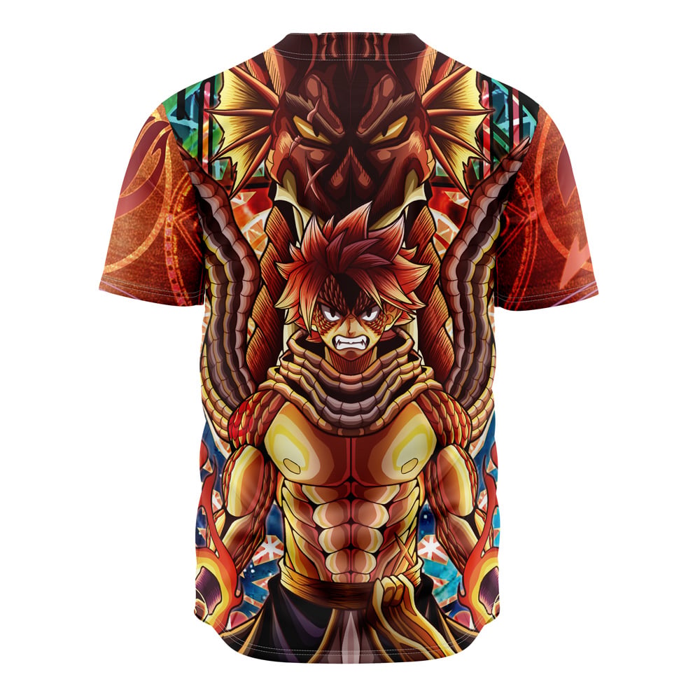 Trippy Natsu Dragneel X Igneel Fairy Tail Baseball Jersey Without Piping