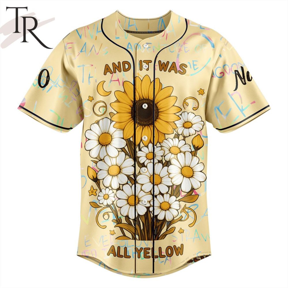 Sunflower &amp; Daisies Baseball Jersey – Vibrant Floral Design For Stylish Comfort
