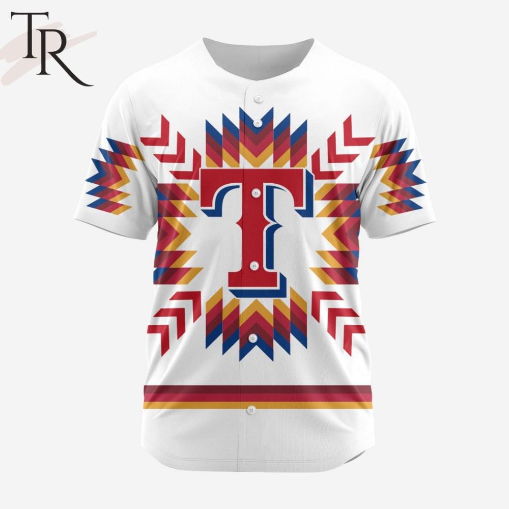 Trendy Aztec Style Baseball Jersey - Vibrant Colors &amp; Unique Design - Perfect For Fans &amp; Fashion Lovers