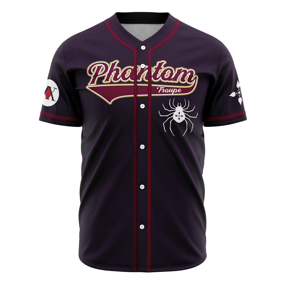 Phantom Troupe Jersey - Anime-Inspired Baseball Shirt With Spider Design - Unisex, Breathable Fabric