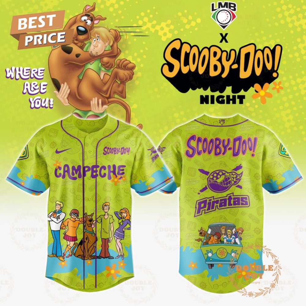 Piratas De Campeche Where Are You! Scooby-Doo! Night 2025 Limited Edition Baseball Jersey