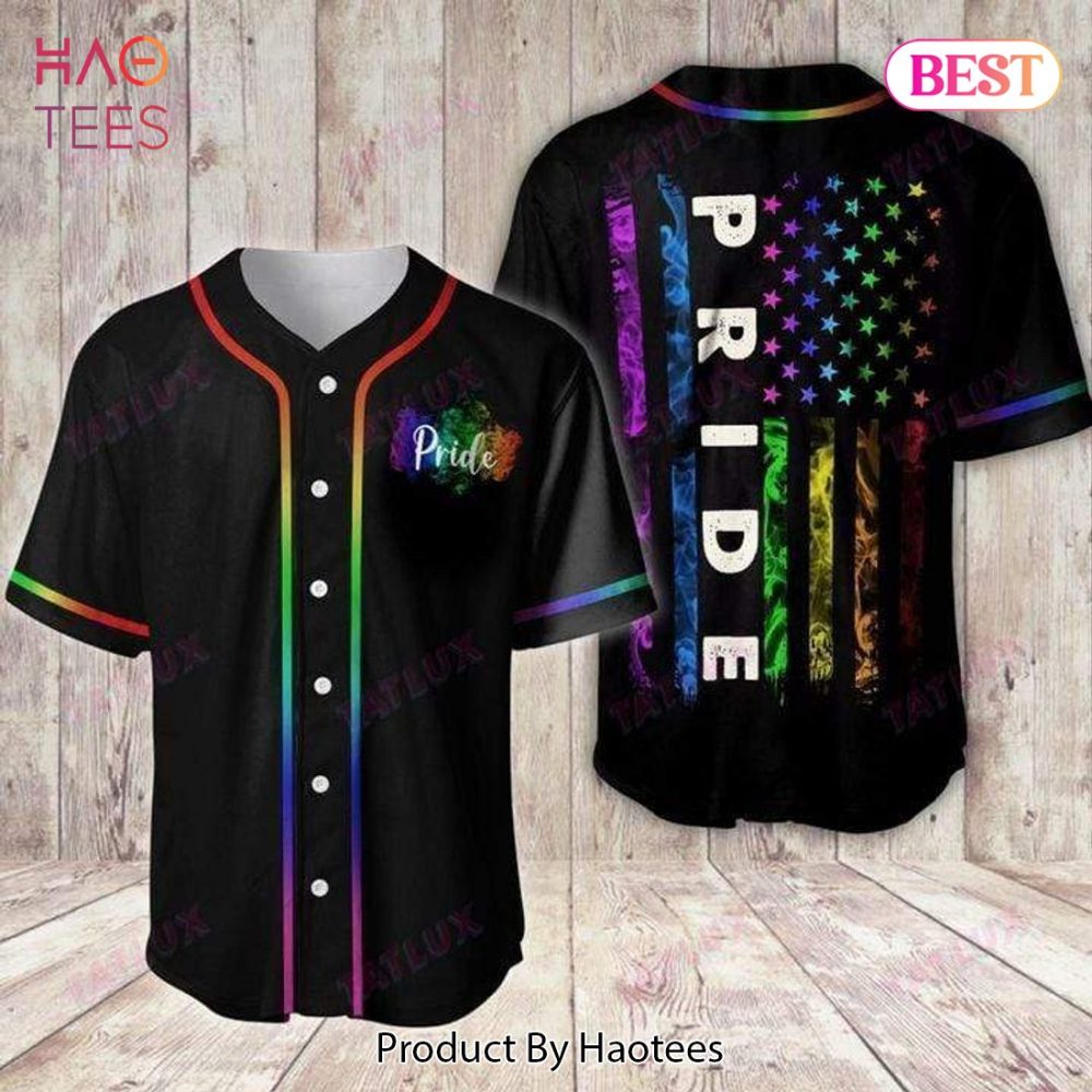 Vibrant Pride Flag Baseball Jersey - Celebrate In Style With Rainbow Colors