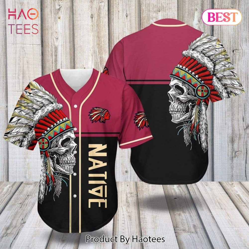 Bold Native Skull Jersey Shirt – Unique Tribal Design For Men &amp; Women