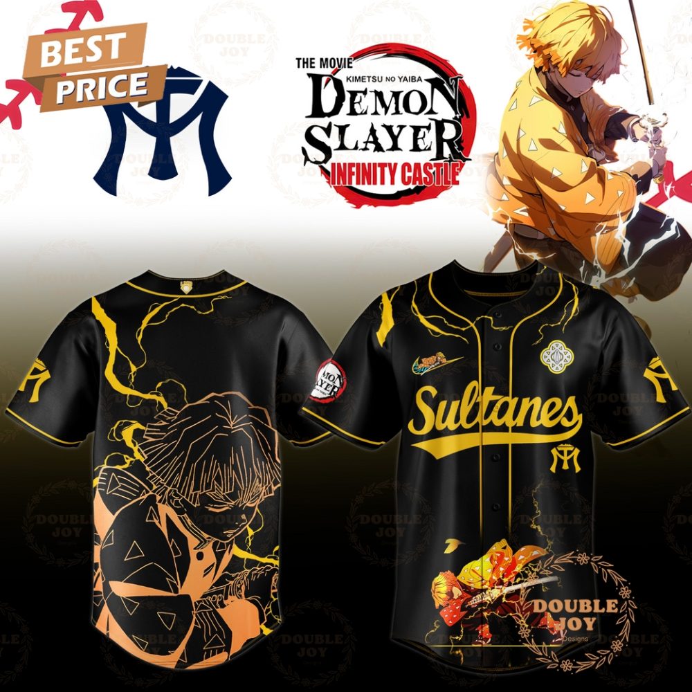 Sultanes De Monterrey X Demon Slayer Zenitsu Limited Edition 2025 Baseball Jersey