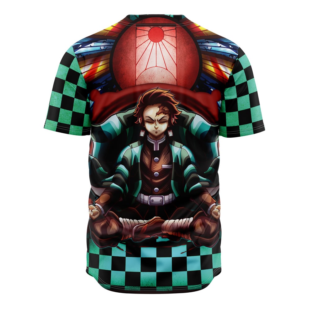Trippy Kamado Tanjiro Demon Slayer Baseball Jersey Without Piping