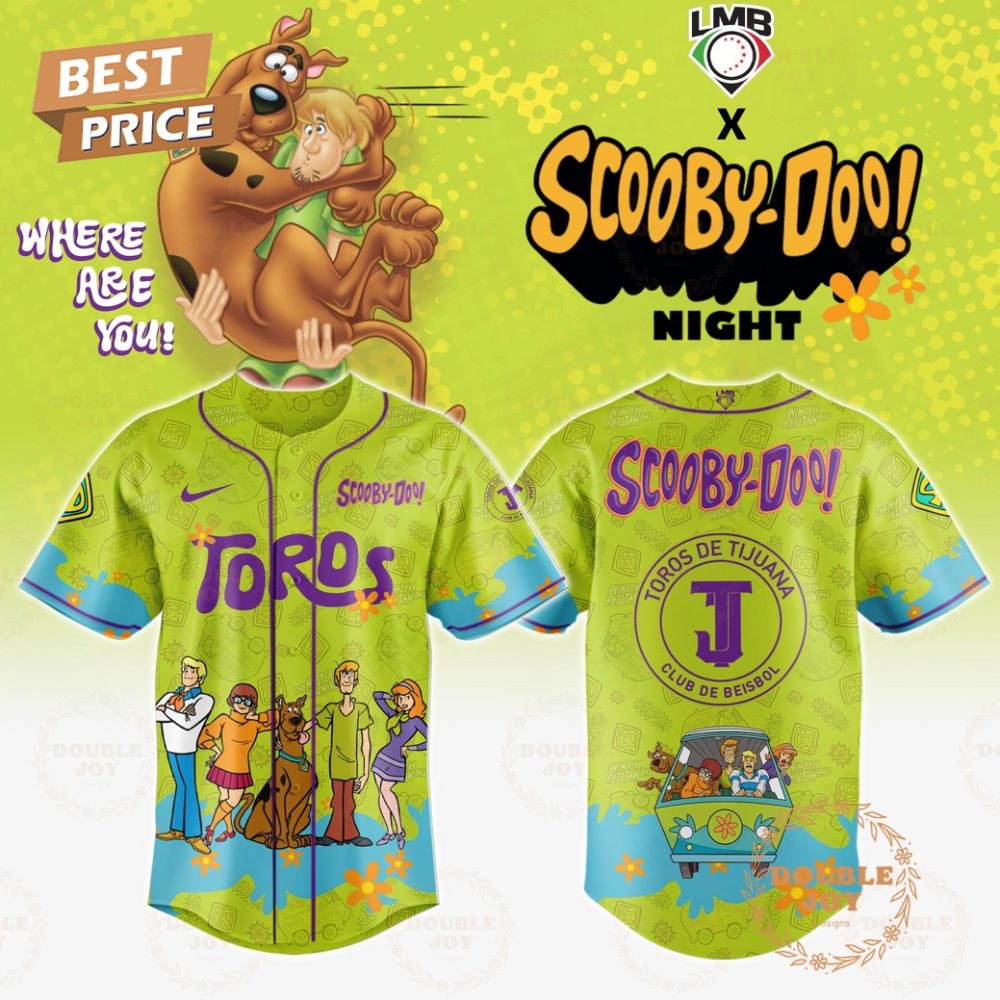 Toros De Tijuana Where Are You! Scooby-Doo! Night 2025 Limited Edition Baseball Jersey