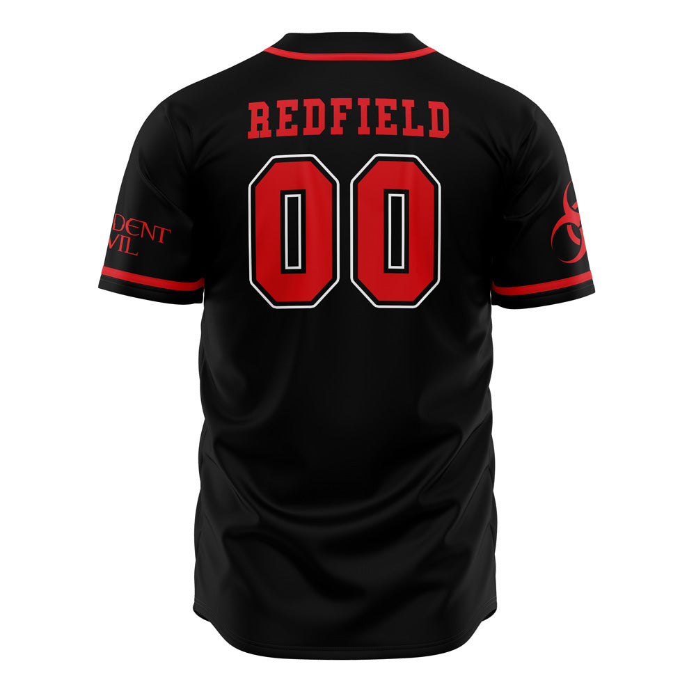 Stylish Black &amp; Red Baseball Jersey - Umbrella Corp Design For Fans