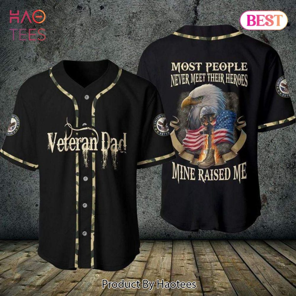 Veteran Dad Baseball Jersey - Patriotic Eagle Design, Perfect Gift For Heroic Fathers!