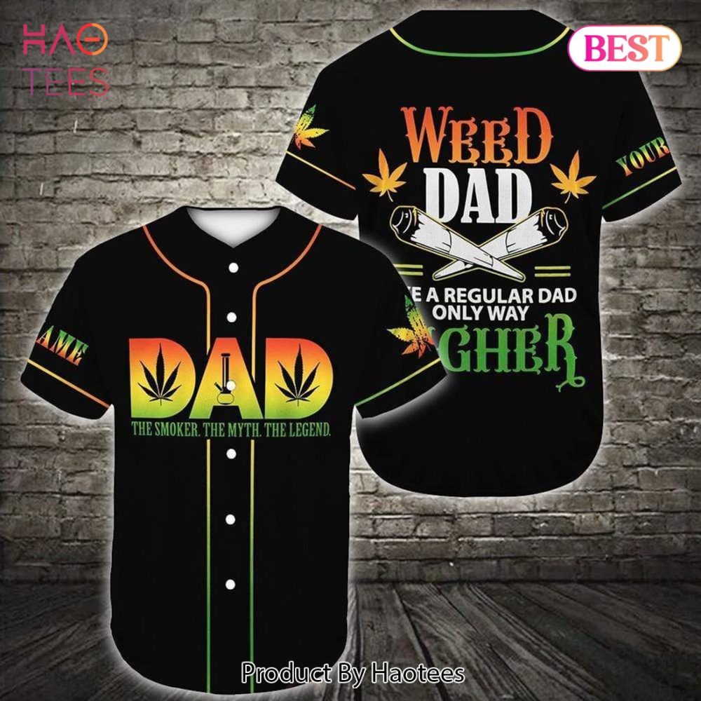 Funny Weed Dad Baseball Jersey - Perfect Gift For Cannabis-Loving Fathers - Unique &amp; Stylish Shirt
