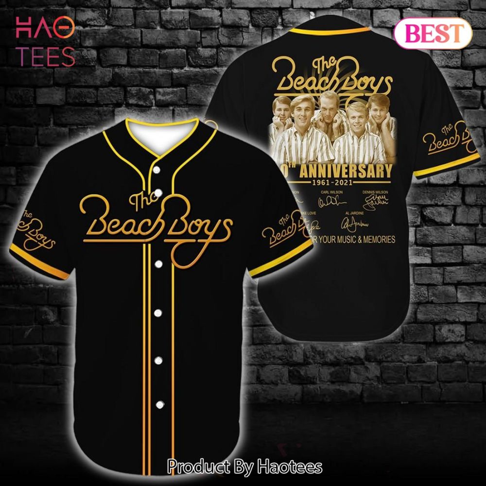 Vintage Beach Boys 60Th Anniversary Jersey Shirt - Retro Music Fan Gift